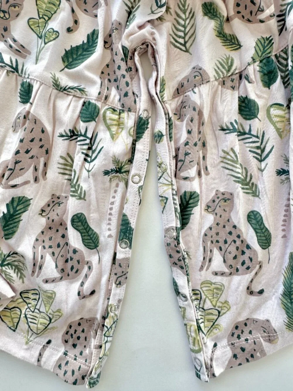 Kate Quinn Girls Jumpsuit 2T NWT Cheetah Jungle Print Tie Strap Wide Leg